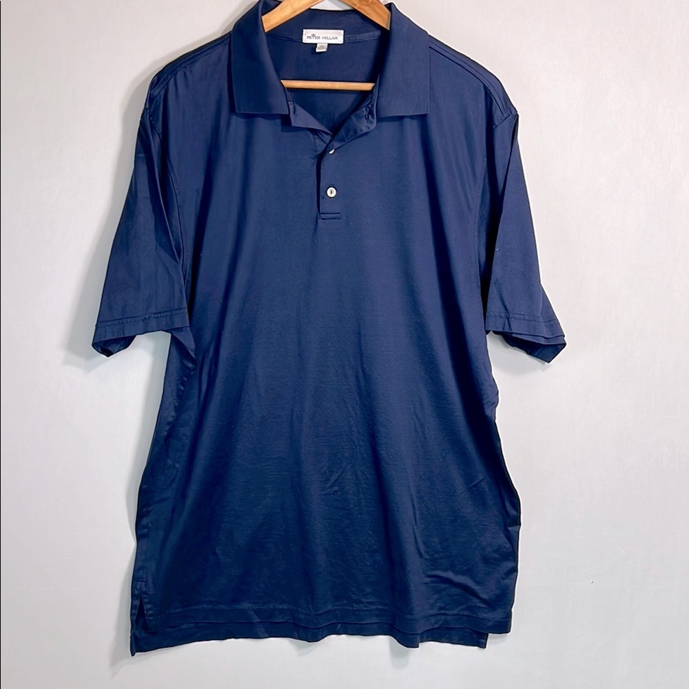Peter Millar Navy 100% Cotton Polo Shirt size XL